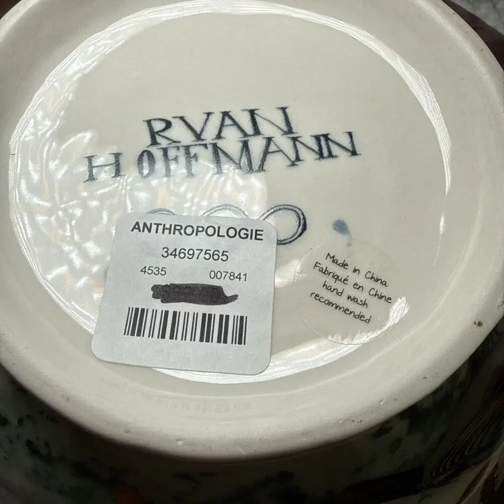 Anthropologie Rvan Hoffman Colorful Dreambirds 2015 Serving Bowl 7.5” Retired